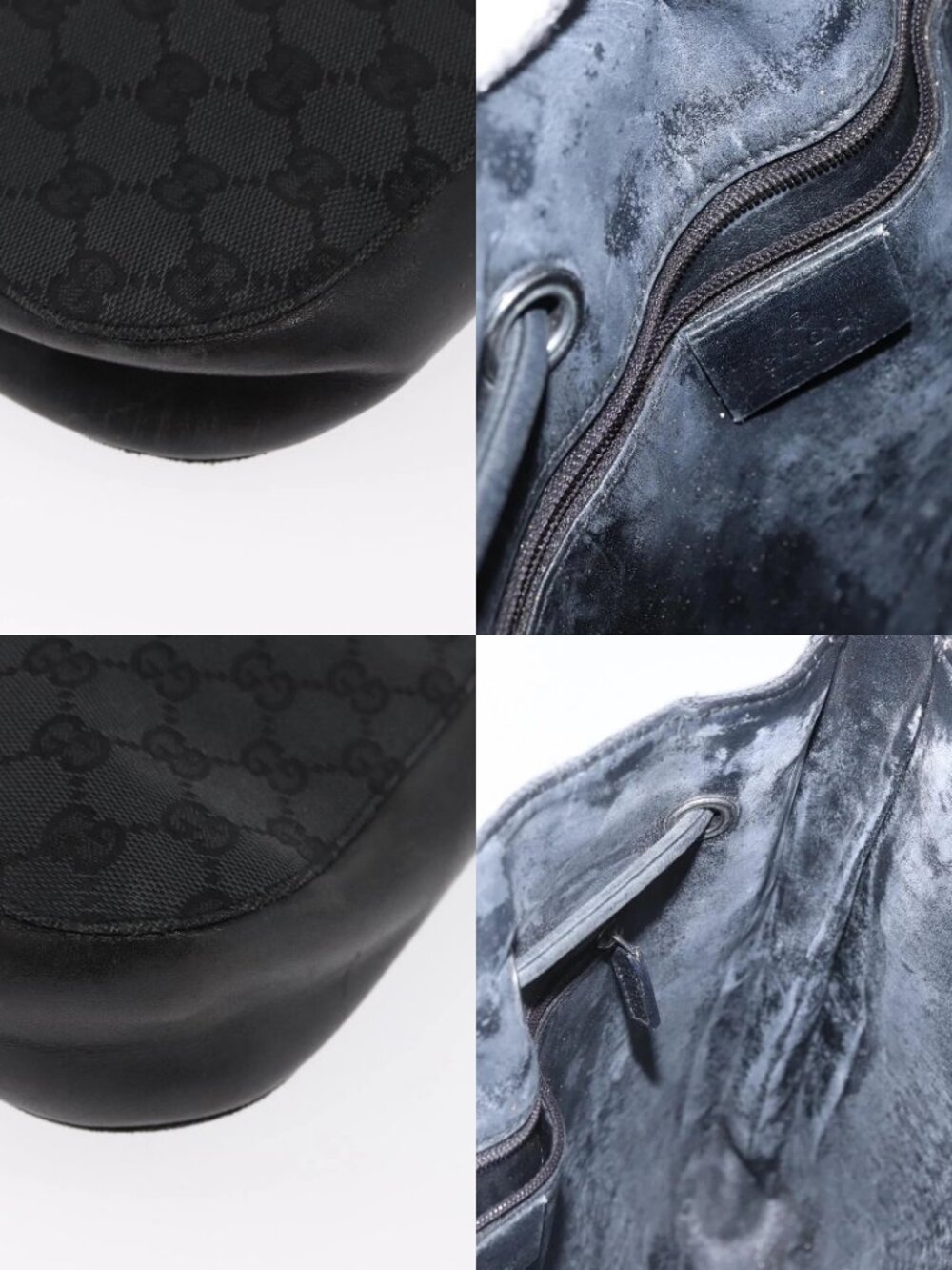 GUCCI GG Canvas Shoulder Bag Black Silver 001 3746 Auth 170401 - Picture 15 of 16